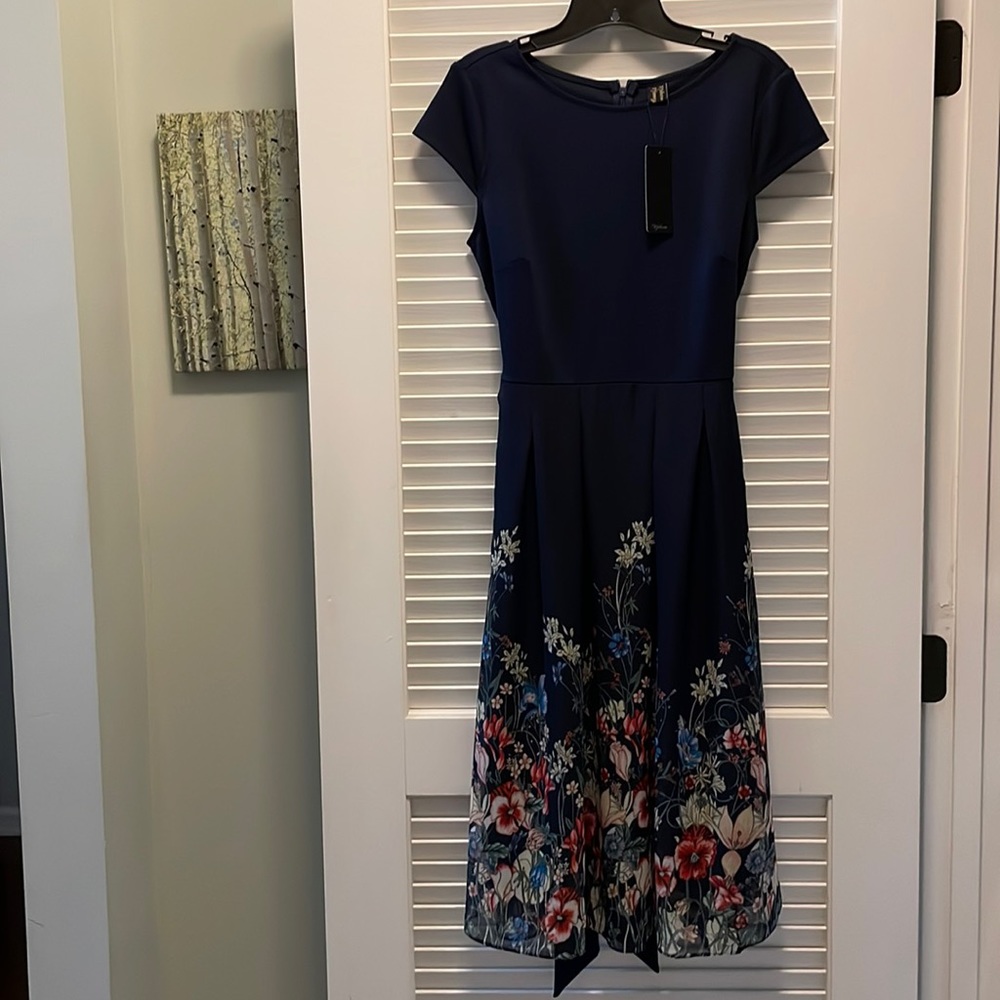 Vfshow Navy Floral Boutique Dress